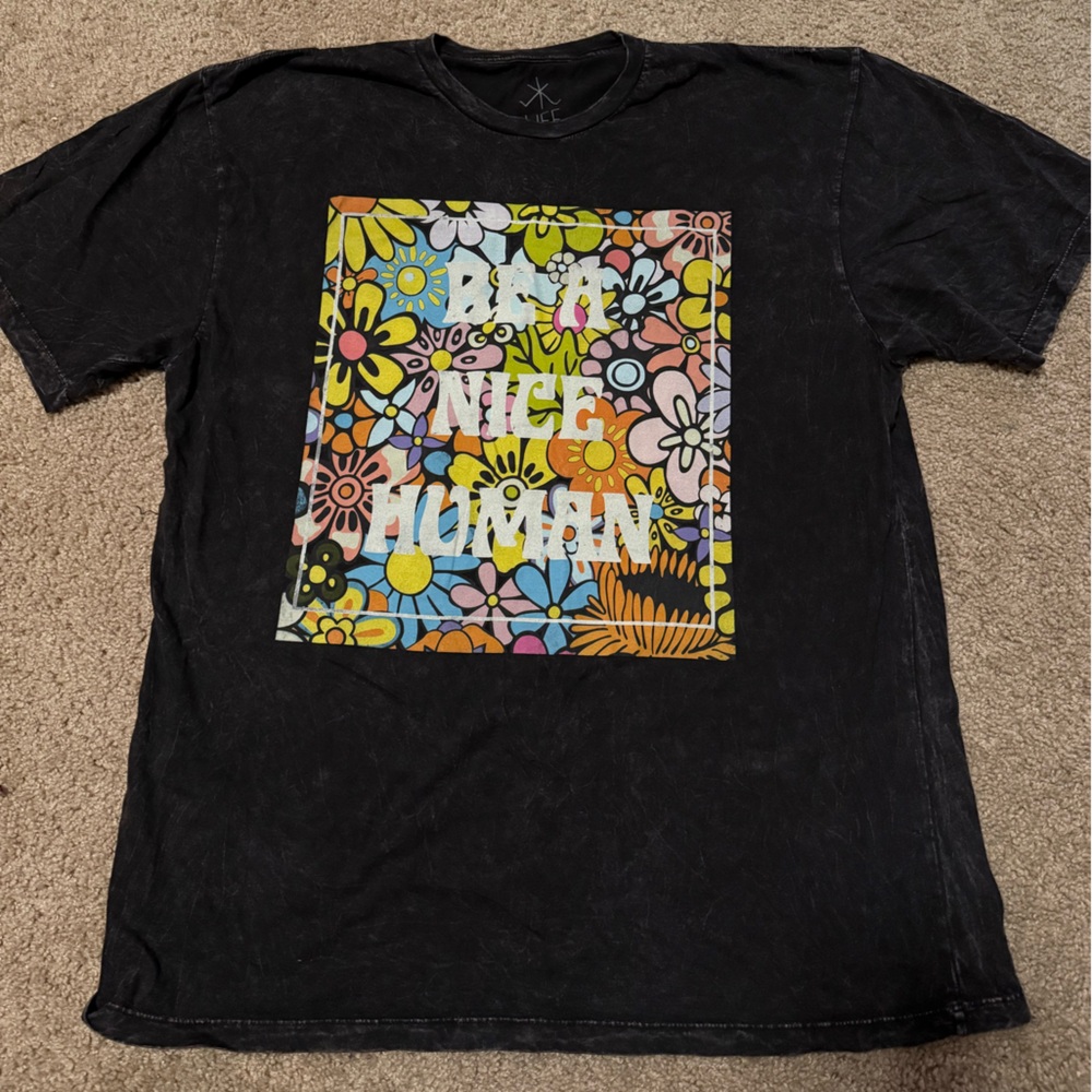 earthbound “be a nice human” tee